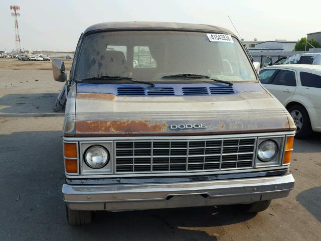 2B7FB13T9FK284803 - 1985 DODGE RAM VAN B1 BLUE photo 9