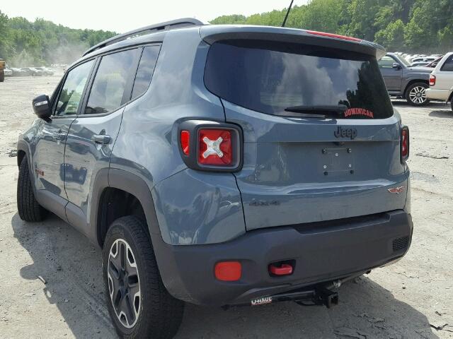 ZACCJBCT0FPB62856 - 2015 JEEP RENEGADE T GRAY photo 3