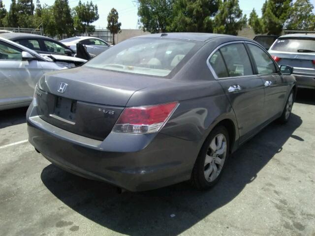 1HGCP36808A088417 - 2008 HONDA ACCORD EXL GRAY photo 4