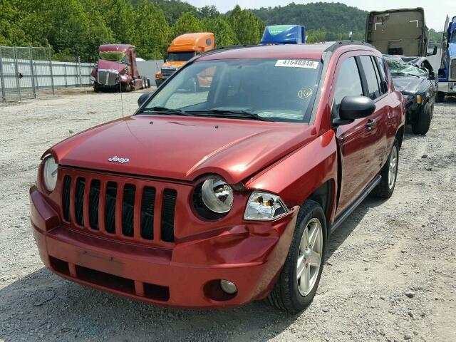 1J8FF47W37D415710 - 2007 JEEP COMPASS RED photo 2