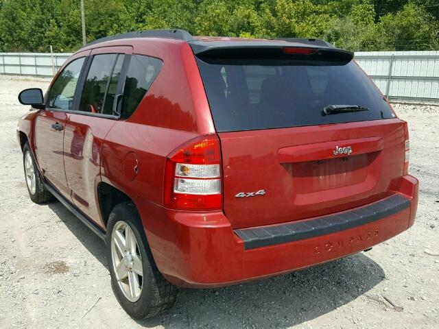 1J8FF47W37D415710 - 2007 JEEP COMPASS RED photo 3