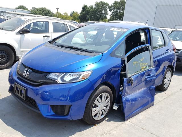 3HGGK5H55HM712987 - 2017 HONDA FIT LX BLUE photo 2