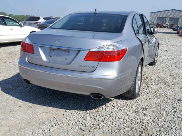 KMHGC4DF5AU092658 - 2010 HYUNDAI GENESIS 4. SILVER photo 4