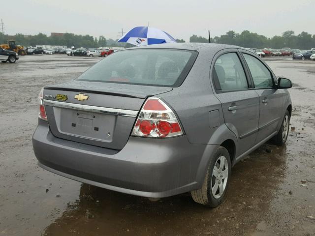 KL1TD5DE7BB177292 - 2011 CHEVROLET AVEO LS GRAY photo 4