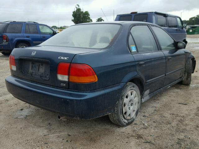 JHMEJ6620WS004768 - 1998 HONDA CIVIC DX GREEN photo 4