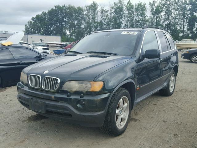 WBAFB3344YLH02272 - 2000 BMW X5 4.4I GREEN photo 2