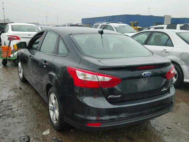 1FADP3F22EL117064 - 2014 FORD FOCUS SE BLACK photo 3