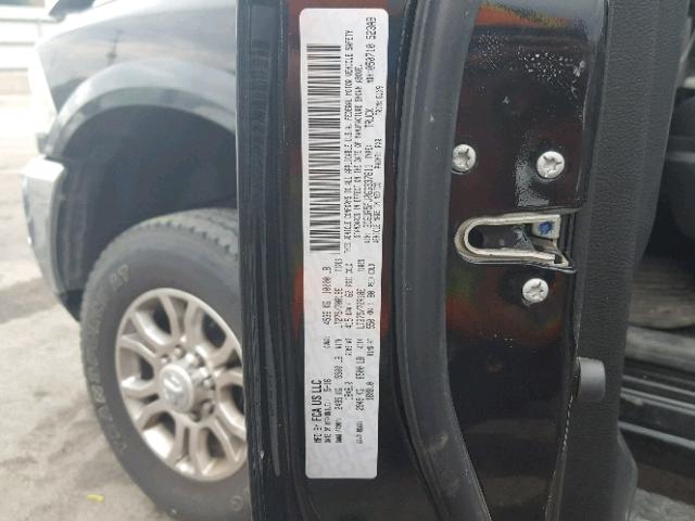 3C6UR5FJ0GG337611 - 2016 RAM 2500 LARAM BLACK photo 10