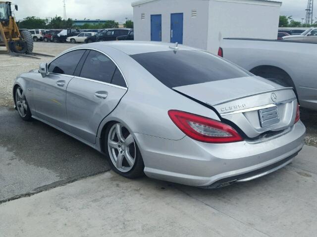 WDDLJ7DBXCA040945 - 2012 MERCEDES-BENZ CLS SILVER photo 3