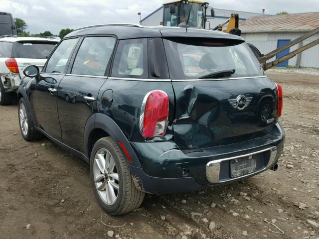 WMWZB3C59BWH94538 - 2011 MINI COOPER COU GREEN photo 3