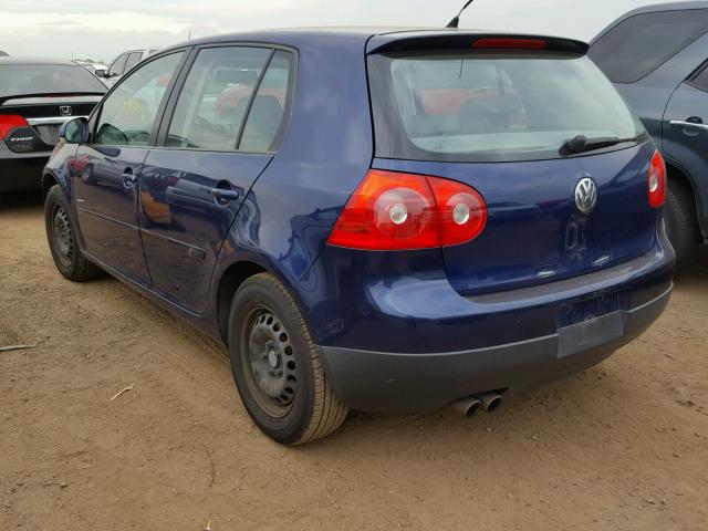 WVWDR91K97W113366 - 2007 VOLKSWAGEN RABBIT BLUE photo 3