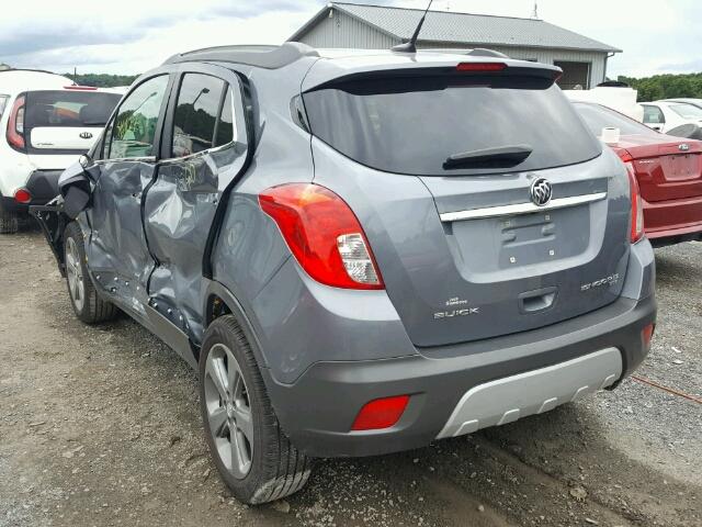 KL4CJFSB2EB695485 - 2014 BUICK ENCORE CON GRAY photo 3