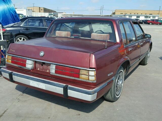 1G4CF69B8G1486639 - 1986 BUICK ELECTRA T- MAROON photo 4