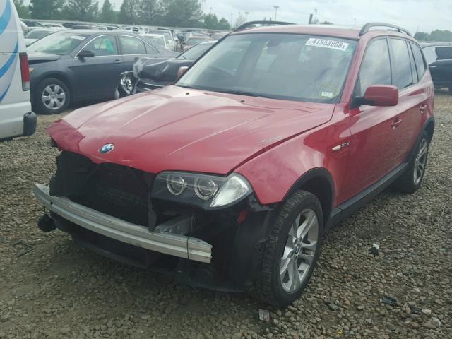 WBXPC93417WF21993 - 2007 BMW X3 3.0SI RED photo 2