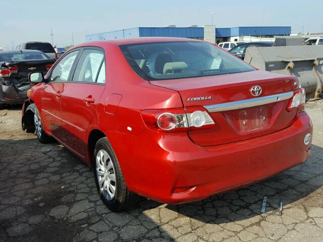 2T1BU4EE6CC791704 - 2012 TOYOTA COROLLA BA RED photo 3