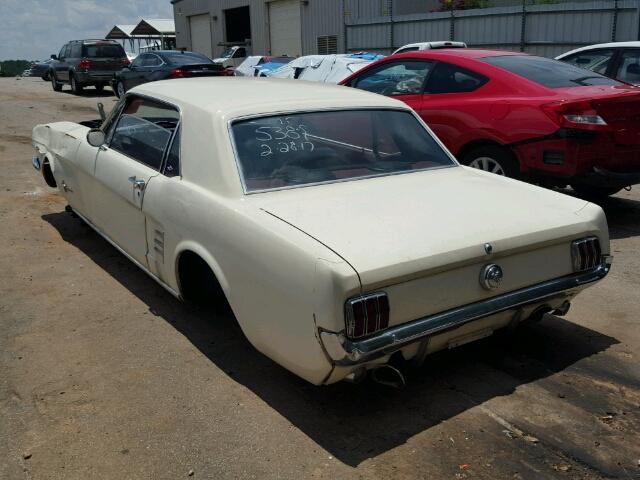 6F07C735389 - 1966 FORD MUSTANG BEIGE photo 3