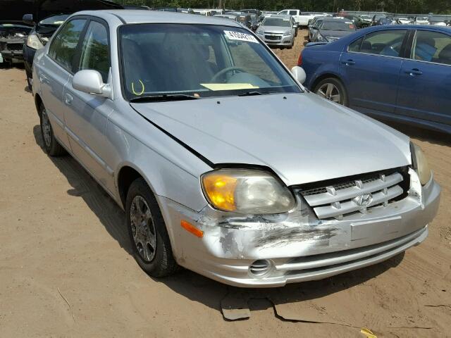 KMHCG45C14U520432 - 2004 HYUNDAI ACCENT SILVER photo 1