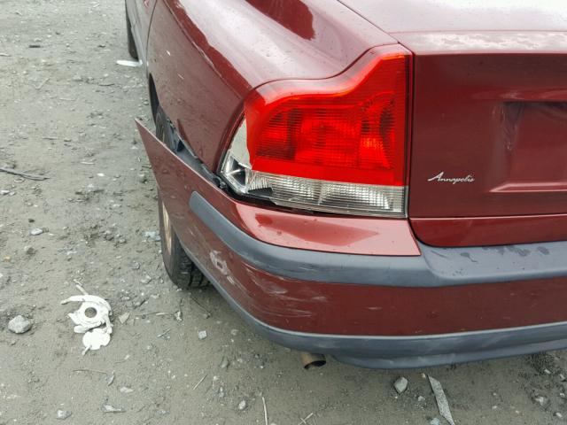 YV1RS61RX22166657 - 2002 VOLVO S60 RED photo 10