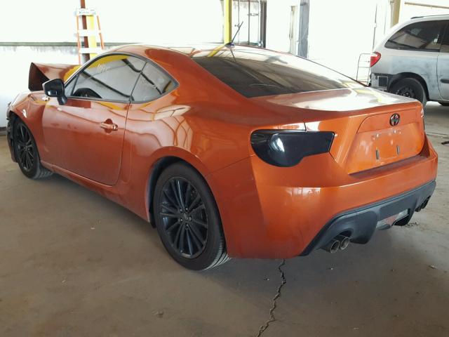 JF1ZNAA18D2709281 - 2013 TOYOTA SCION FR-S ORANGE photo 3
