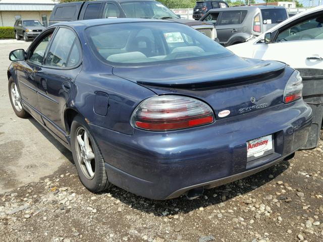 1G2WP52KXYF292593 - 2000 PONTIAC GRAND PRIX Синій фото 3
