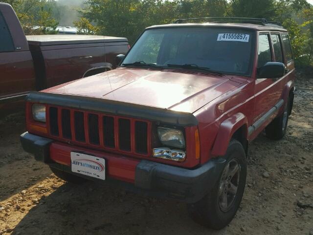 1J4FT48SX1L596629 - 2001 JEEP CHEROKEE S RED photo 2