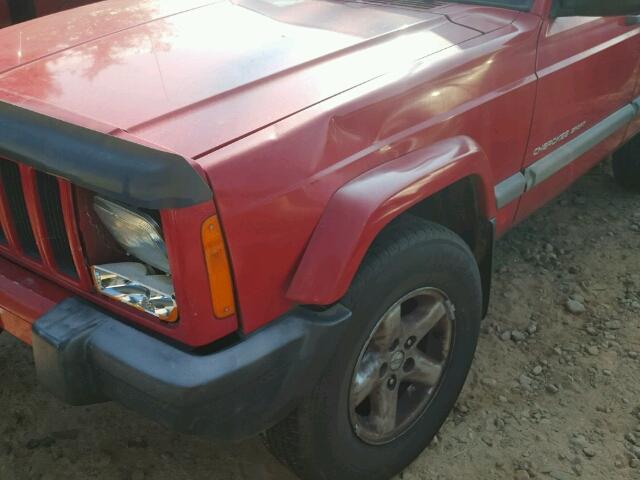 1J4FT48SX1L596629 - 2001 JEEP CHEROKEE S RED photo 9