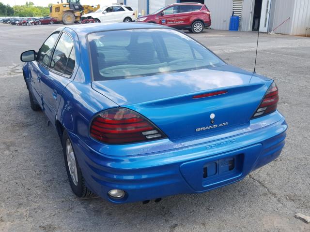 1G2NE52T9XM832701 - 1999 PONTIAC GRAND AM S BLUE photo 3