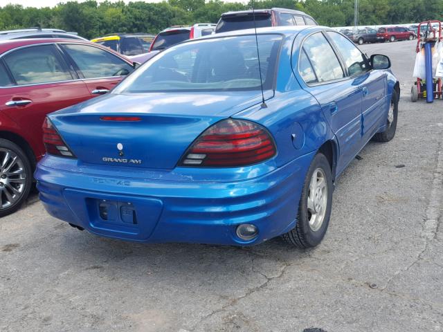 1G2NE52T9XM832701 - 1999 PONTIAC GRAND AM S BLUE photo 4