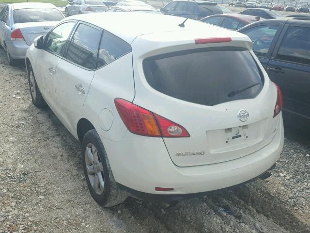 JN8AZ1MW0AW132516 - 2010 NISSAN MURANO S WHITE photo 3