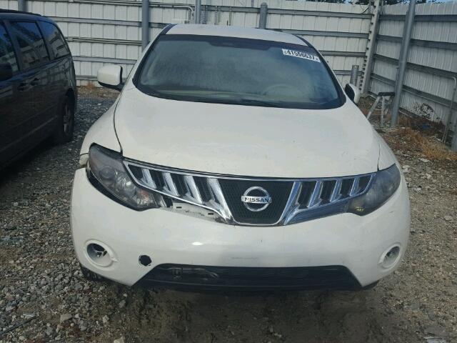 JN8AZ1MW0AW132516 - 2010 NISSAN MURANO S WHITE photo 9