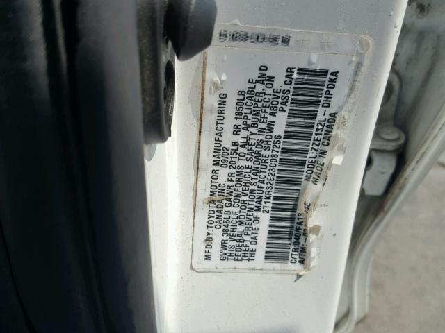 2T1KR32E23C087256 - 2003 TOYOTA MATRIX 白色 照片 10