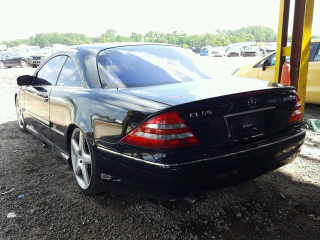 WDBPJ73J52A025352 - 2002 MERCEDES-BENZ CL 55 AMG BLACK photo 3