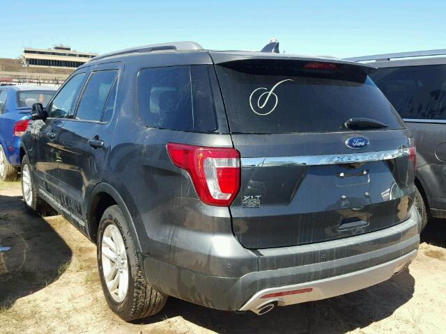 1FM5K7D86HGA86809 - 2017 FORD EXPLORER X BLUE photo 3