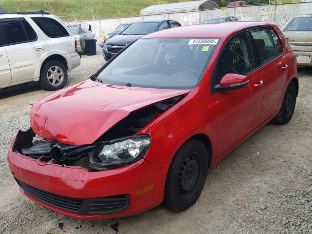 WVWDA7AJ1DW119693 - 2013 VOLKSWAGEN GOLF RED photo 2
