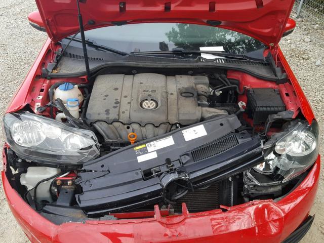WVWDA7AJ1DW119693 - 2013 VOLKSWAGEN GOLF RED photo 7