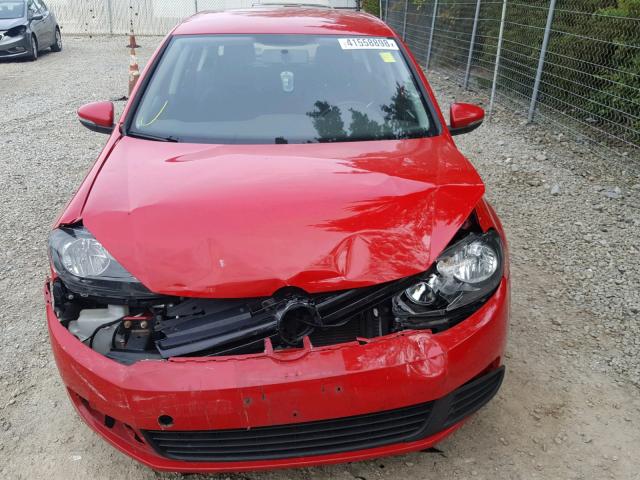 WVWDA7AJ1DW119693 - 2013 VOLKSWAGEN GOLF RED photo 9