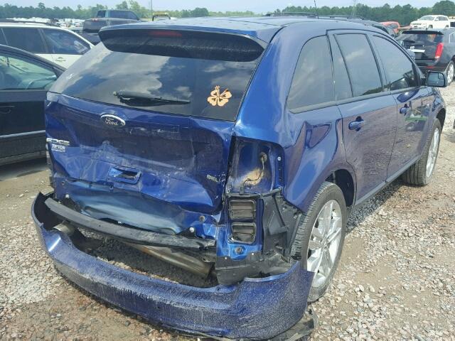 2FMDK3JC8DBB50766 - 2013 FORD EDGE BLUE photo 4