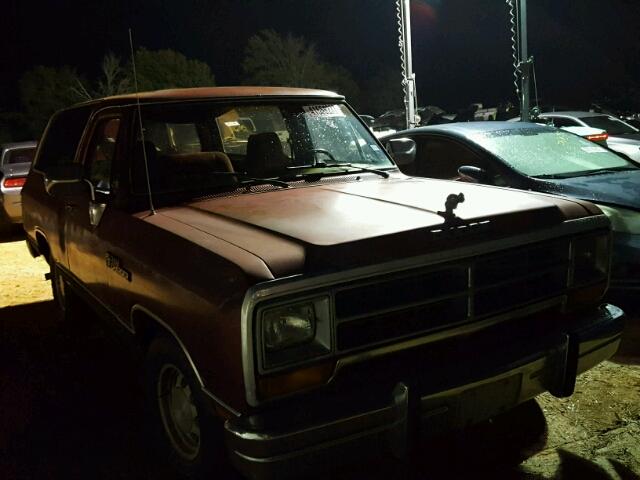 3B4GE17Y4KM953700 - 1989 DODGE RAMCHARGER BURGUNDY photo 1