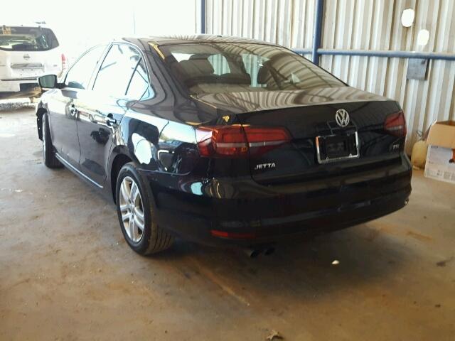 3VW2B7AJ9HM319762 - 2017 VOLKSWAGEN JETTA S 黑色 照片 3