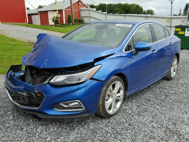 1G1BF5SM5H7242637 - 2017 CHEVROLET CRUZE PREM BLUE photo 2