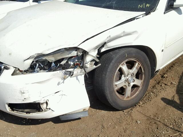 2G1WC58R879114919 - 2007 CHEVROLET IMPALA LT WHITE photo 9