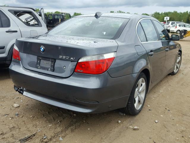 WBANF73527CU22622 - 2007 BMW 530 XI GRAY photo 4