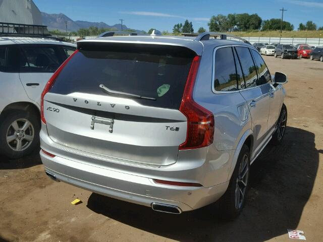 YV4A22PK5H1120025 - 2017 VOLVO XC90 T6 SILVER photo 4