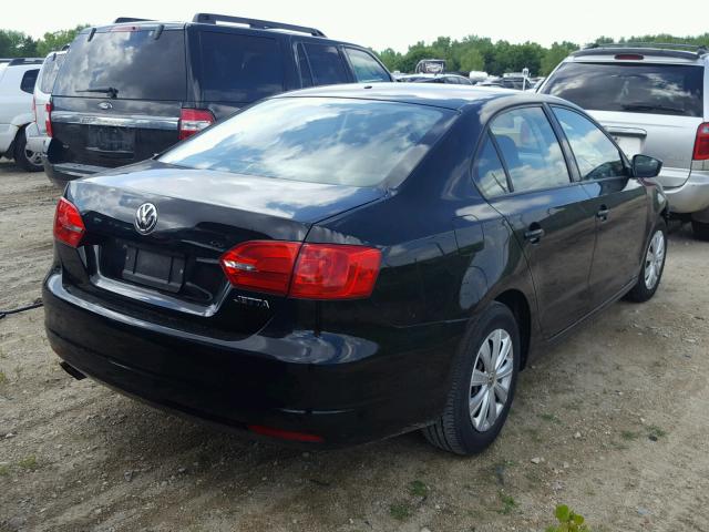 3VW2K7AJ1CM359780 - 2012 VOLKSWAGEN JETTA BASE Սև լուսանկար 4