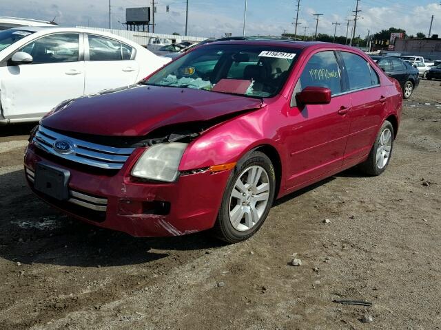 3FAHP08116R109965 - 2006 FORD FUSION SEL RED photo 2