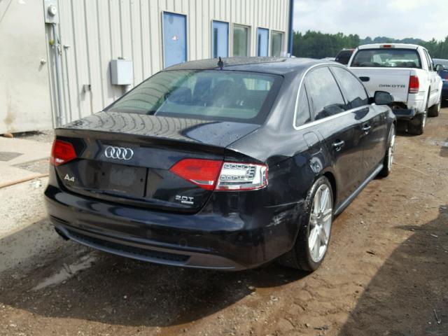 WAUKFAFL3AN045885 - 2010 AUDI A4 PRESTIG BLACK photo 4