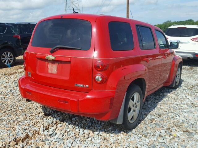 3GNCA33B39S514785 - 2009 CHEVROLET HHR LS RED photo 4
