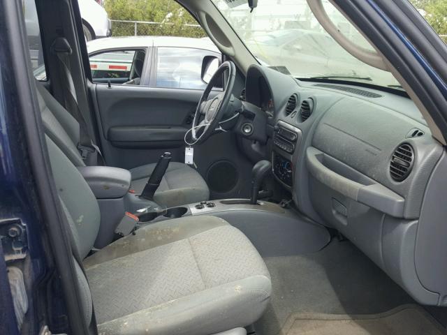 1J4GL38K76W101498 - 2006 JEEP LIBERTY RE BLUE photo 5