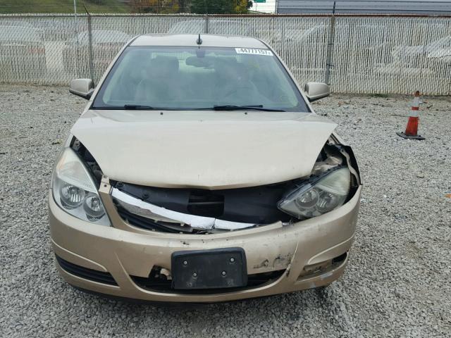 1G8ZS57N87F271003 - 2007 SATURN AURA XE TAN photo 9