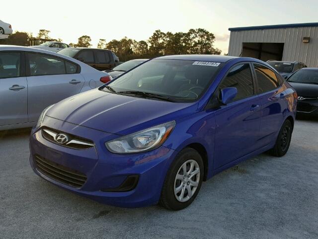 KMHCT4AE1EU707853 - 2014 HYUNDAI ACCENT GLS BLUE photo 2